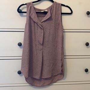 Loft Animal Print Purple Tank Top